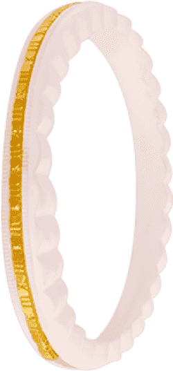 Elegant Gold White Bangle PNG Image