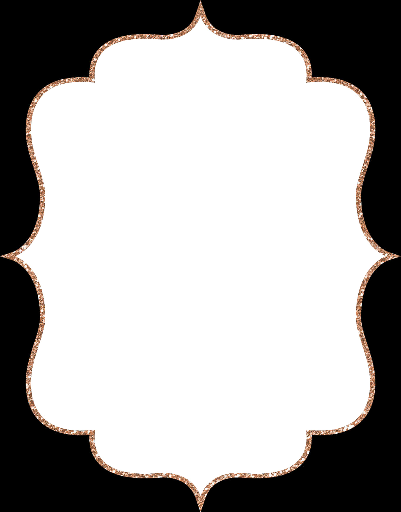 Elegant Golden Border Frame PNG Image