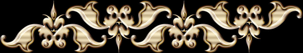 Elegant_ Golden_ Floral_ Border_ Design PNG Image