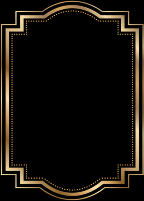 Elegant Golden Frame Design PNG Image