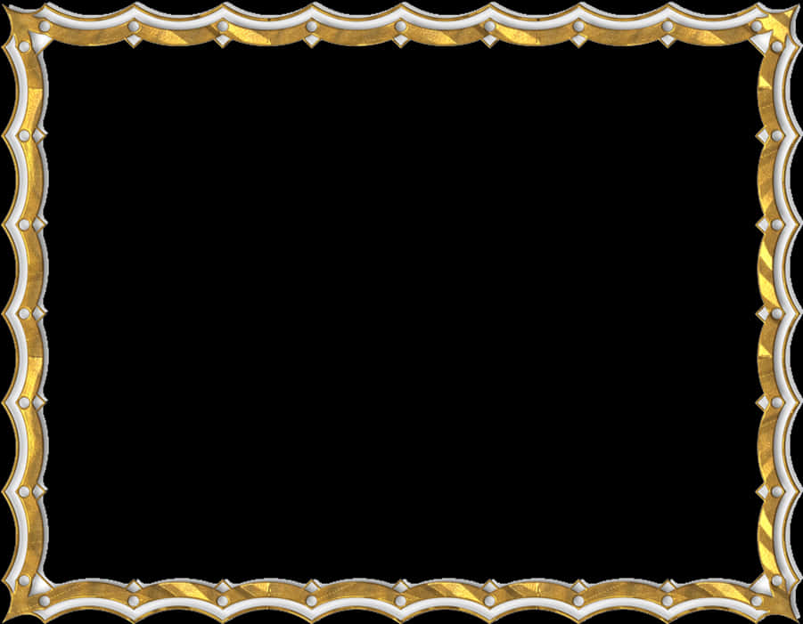 Elegant Golden Frame Design PNG Image