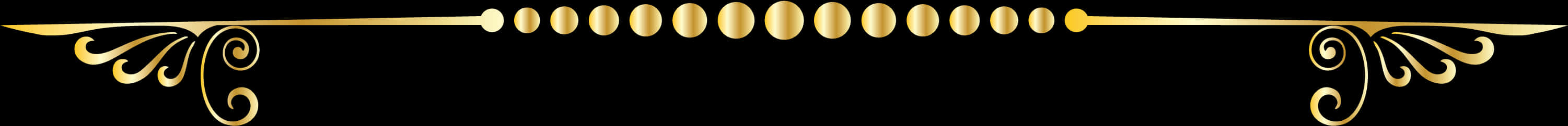 Elegant Golden Page Divider PNG Image