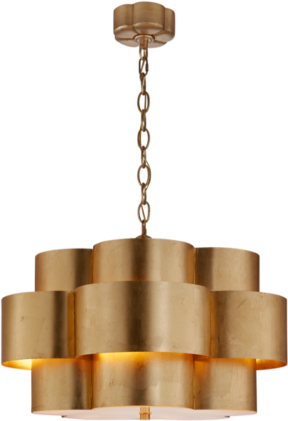 Elegant_ Golden_ Pendant_ Light PNG Image