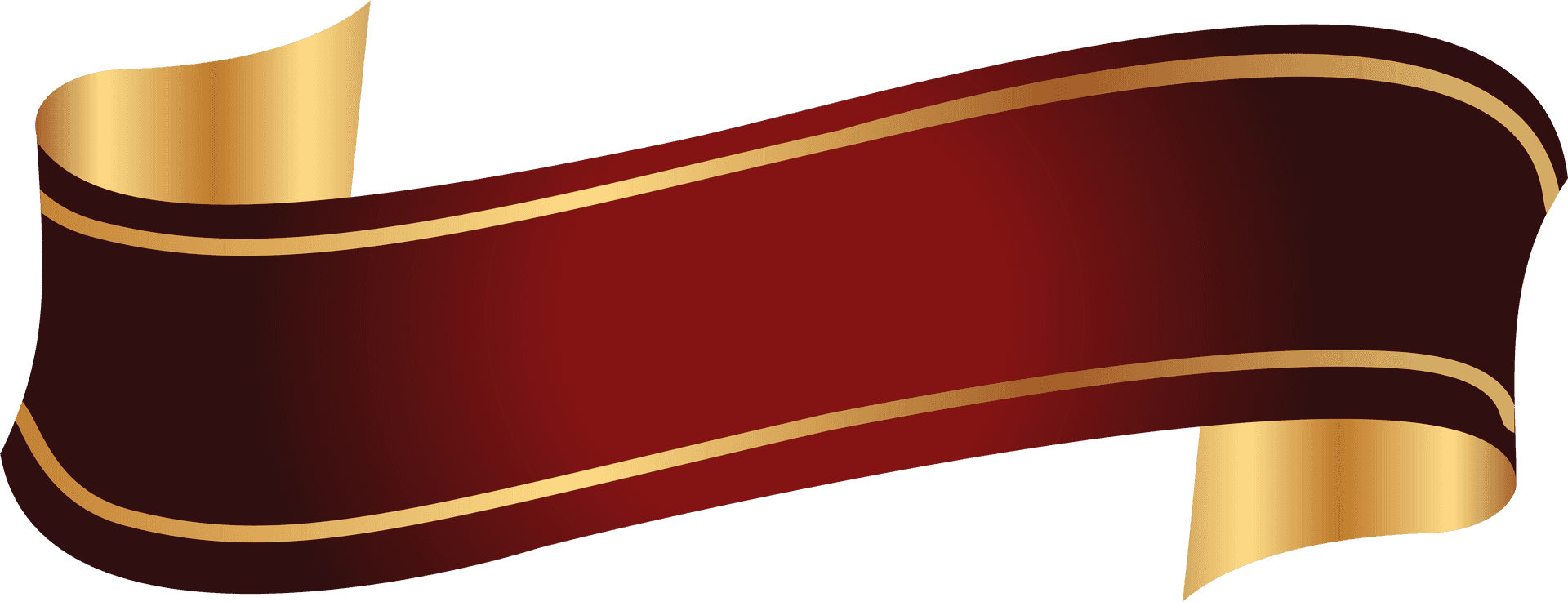 Elegant Golden Trimmed Banner Background PNG Image