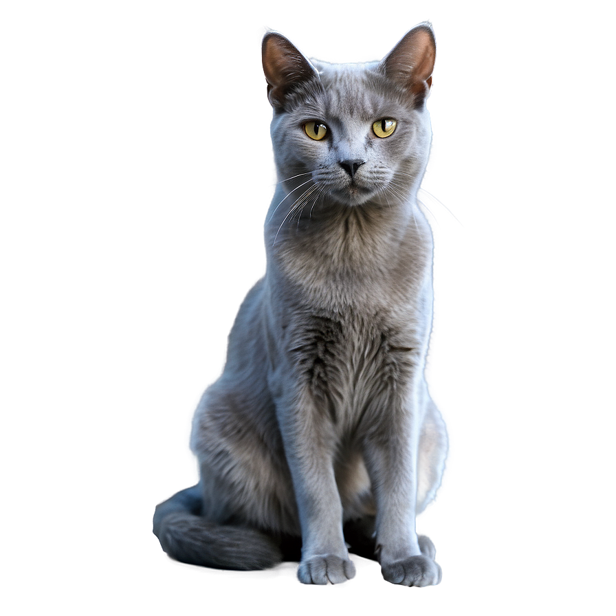 Elegant Grey Cat Png 06252024 PNG Image