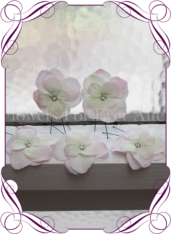 Elegant Handmade Floral Hairpins PNG Image