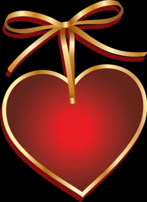 Elegant Heart Pendant Design PNG Image