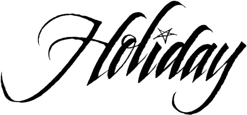 Elegant Holiday Script PNG Image