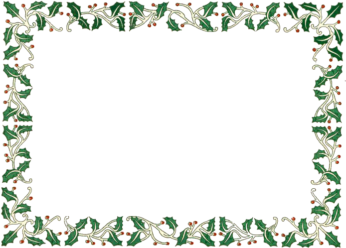 Elegant Holly Frame Design PNG Image