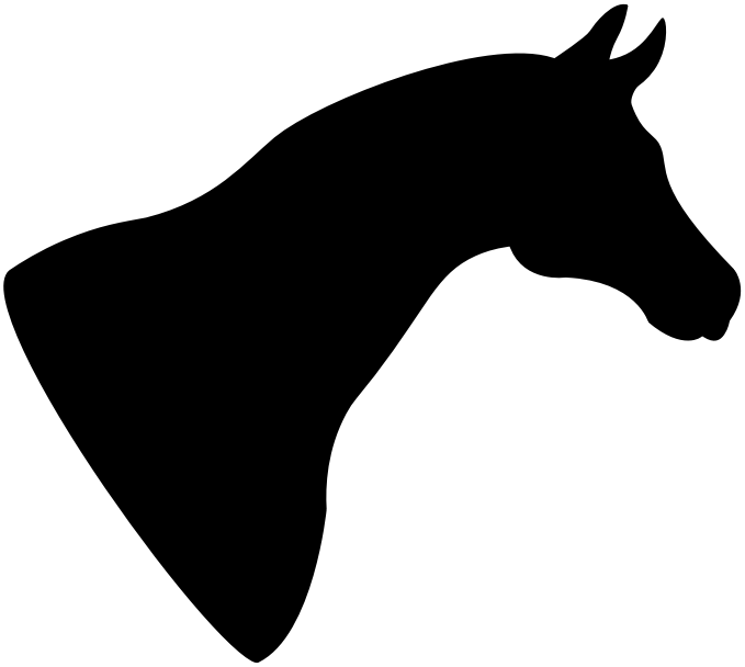 Elegant Horse Silhouette Logo PNG Image