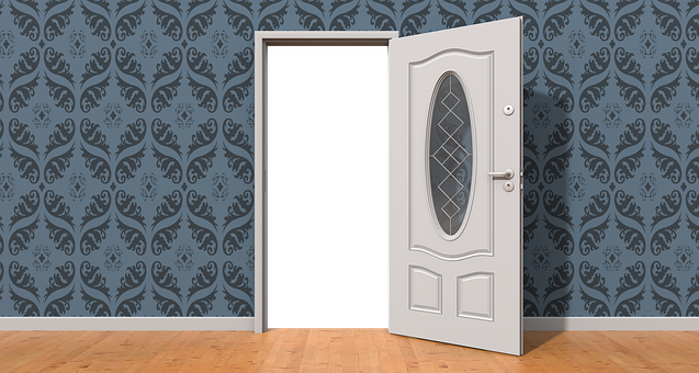 Elegant Interior Door Open PNG Image