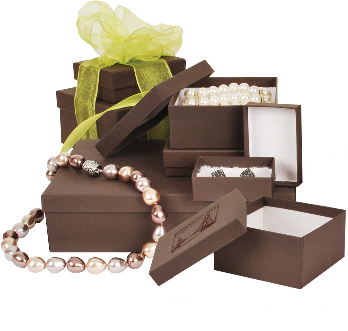 Elegant Jewelry Boxesand Pearl Necklace PNG Image