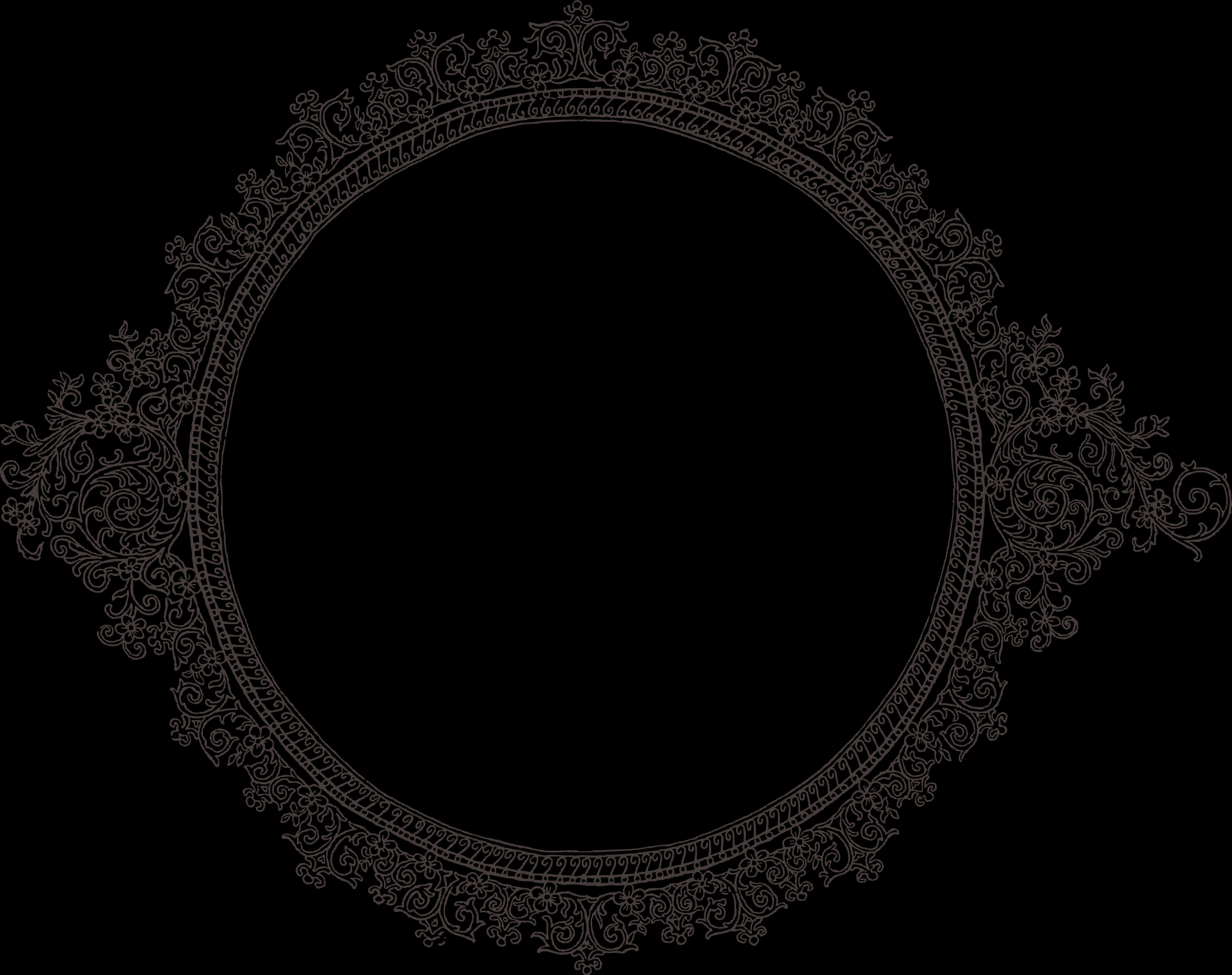 Elegant Lace Frame Design PNG Image