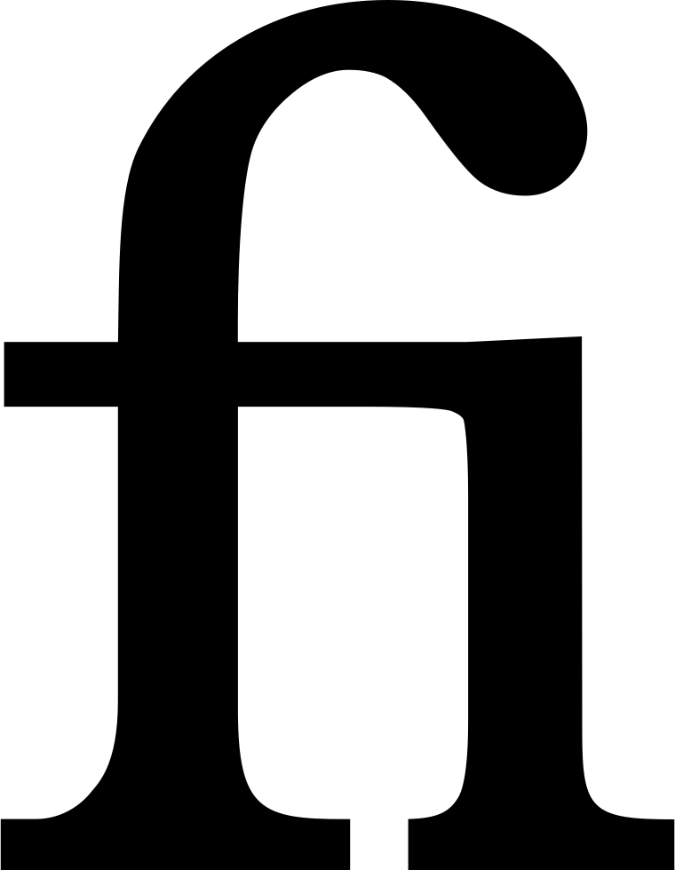 Elegant Lowercase F Typography PNG Image