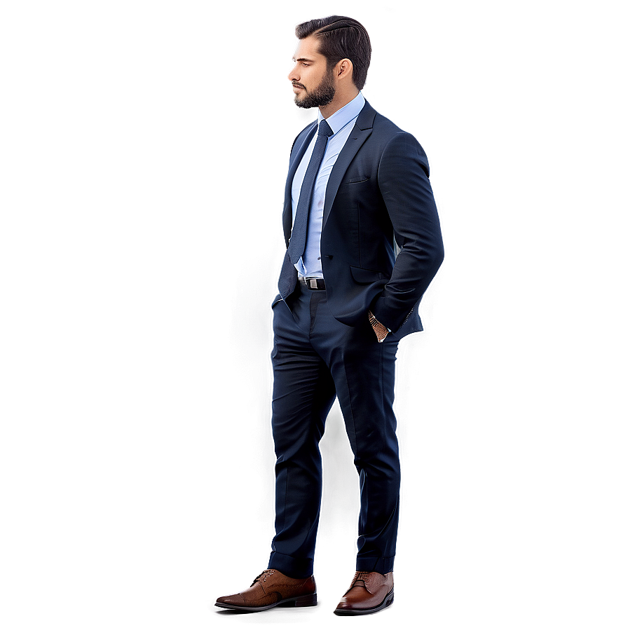 Elegant Man Standing Side View Png Nso79 PNG Image