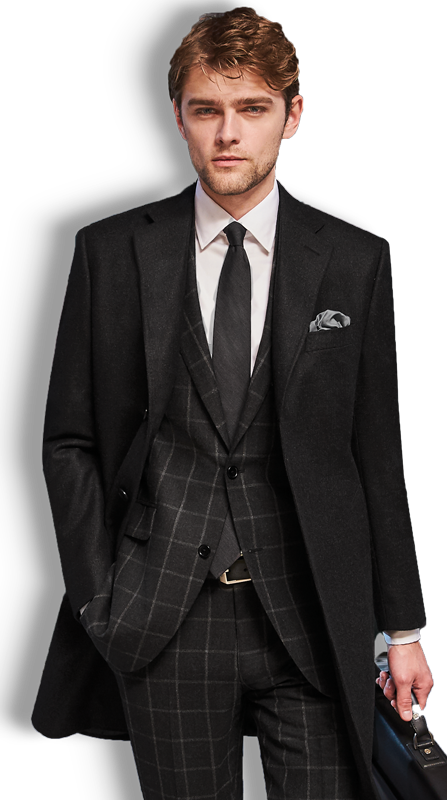 Elegant Manin Black Suit PNG Image