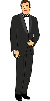 Elegant Manin Tuxedo PNG Image