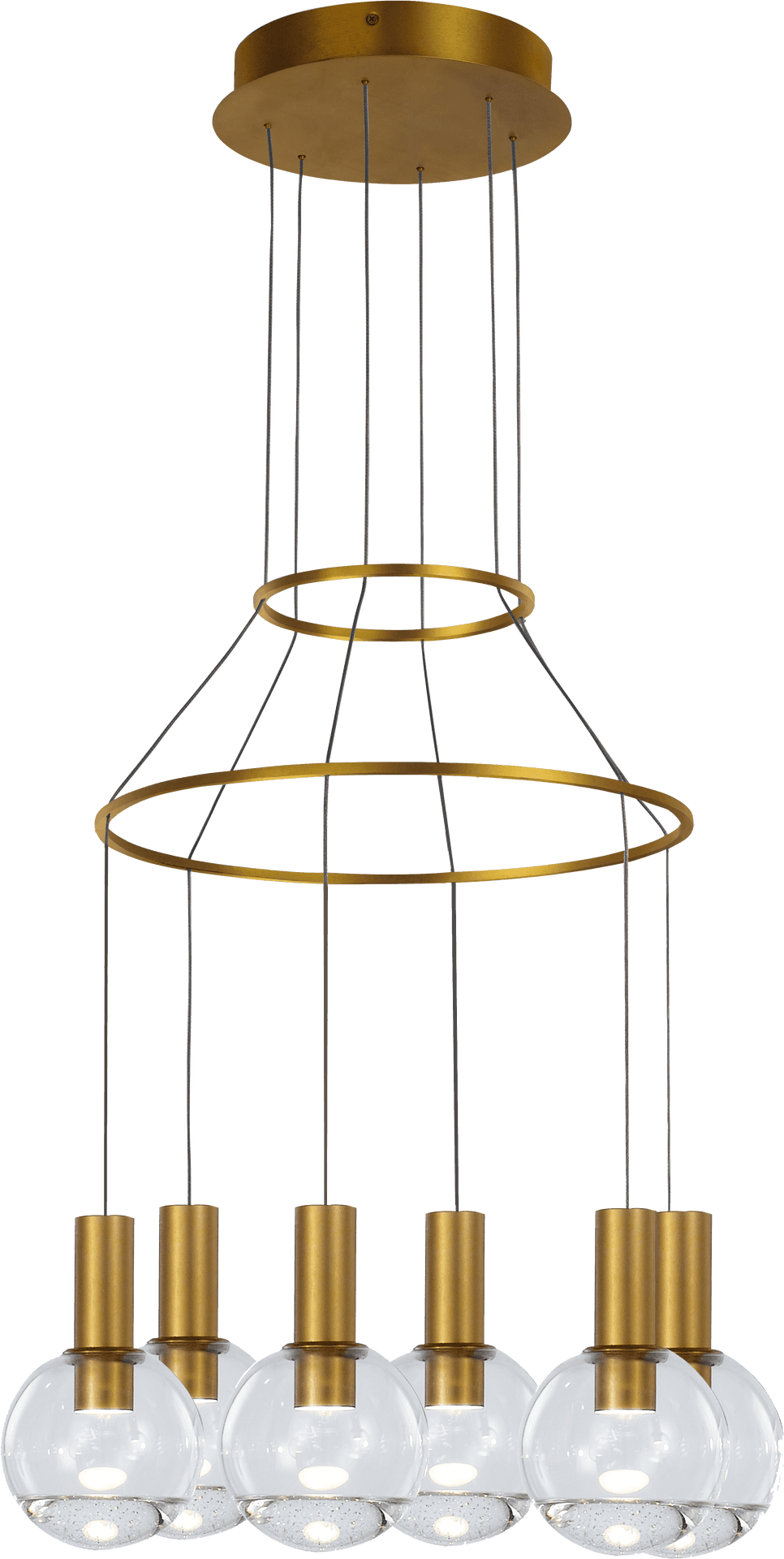 Elegant Modern Chandelier Lighting PNG Image