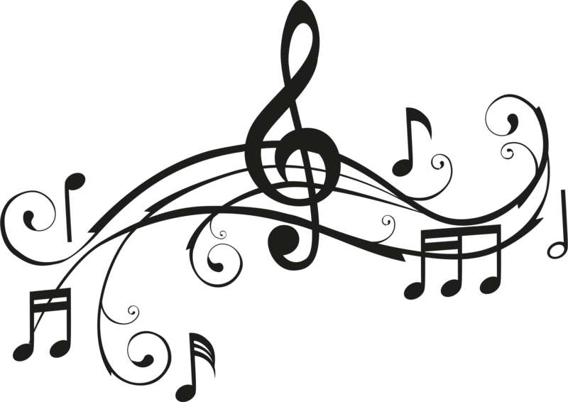 Elegant Musical Notes Design PNG Image