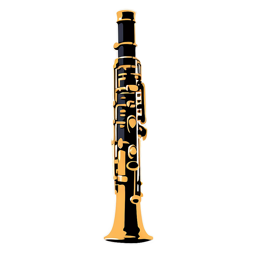 Elegant Oboe Silhouette Png Gih13 PNG Image