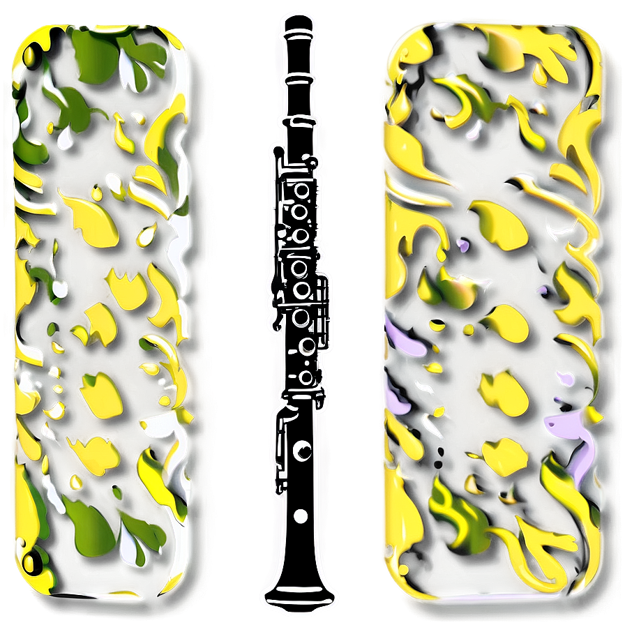 Elegant Oboe Silhouette Png Kkn27 PNG Image