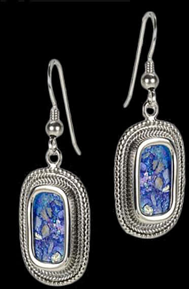 Elegant Opal Drop Earrings PNG Image