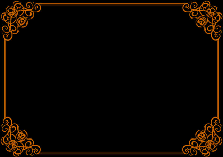 Elegant Orange Certificate Border PNG Image