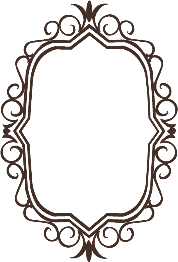 Elegant Oval Frame Design PNG Image