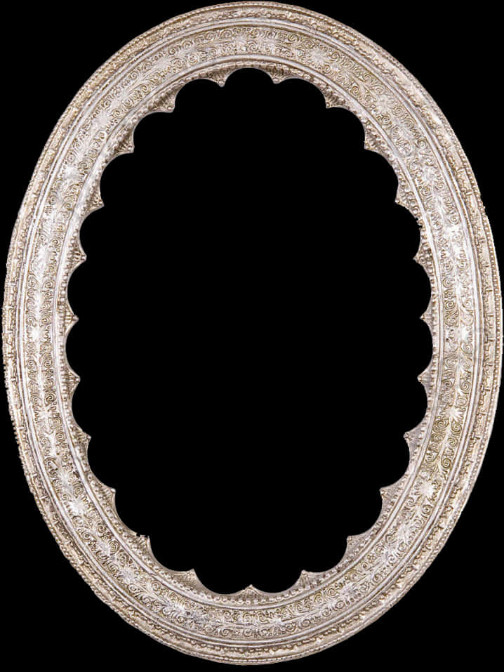 Elegant Oval Frame Design PNG Image