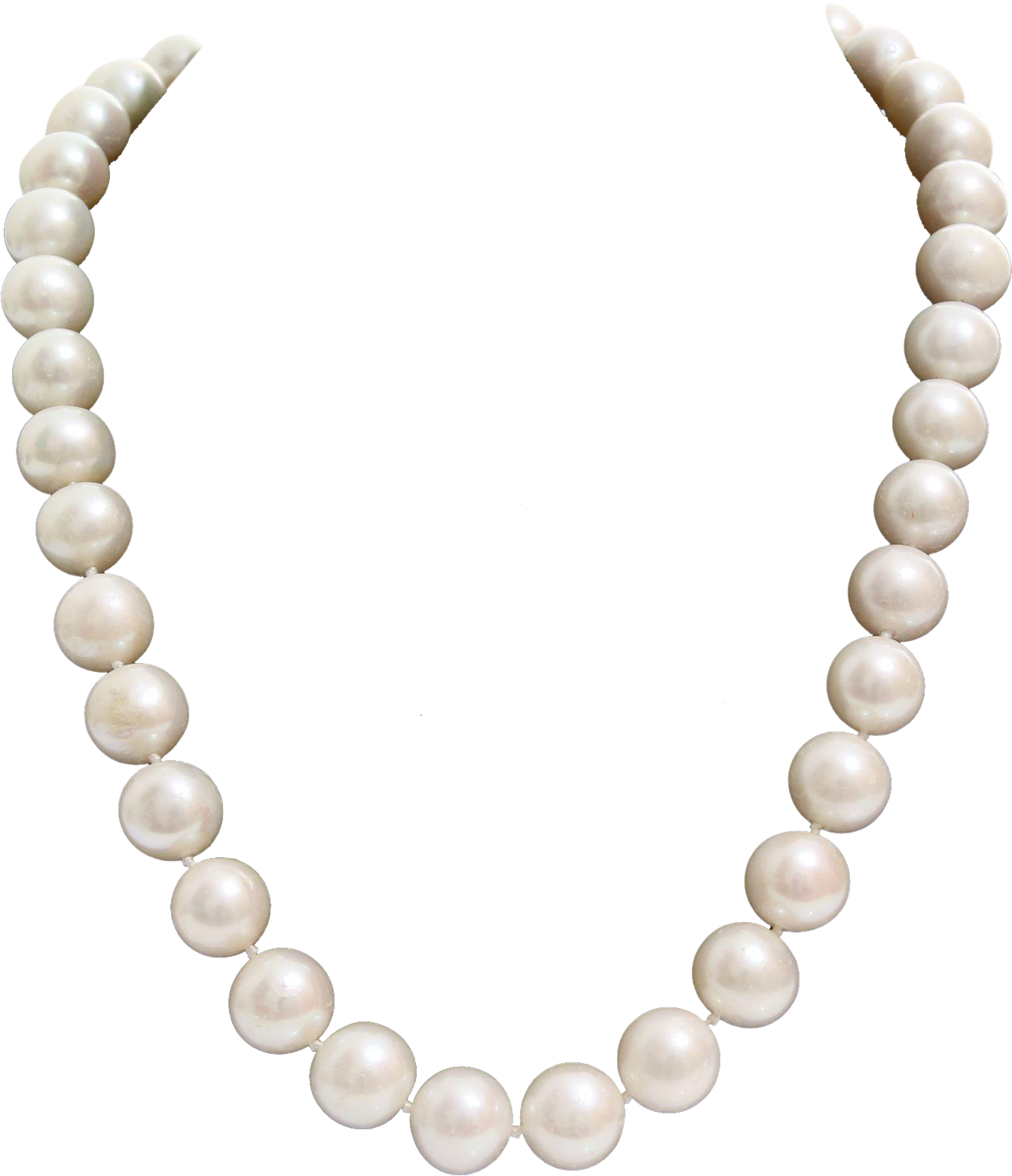 Elegant Pearl Necklace PNG Image