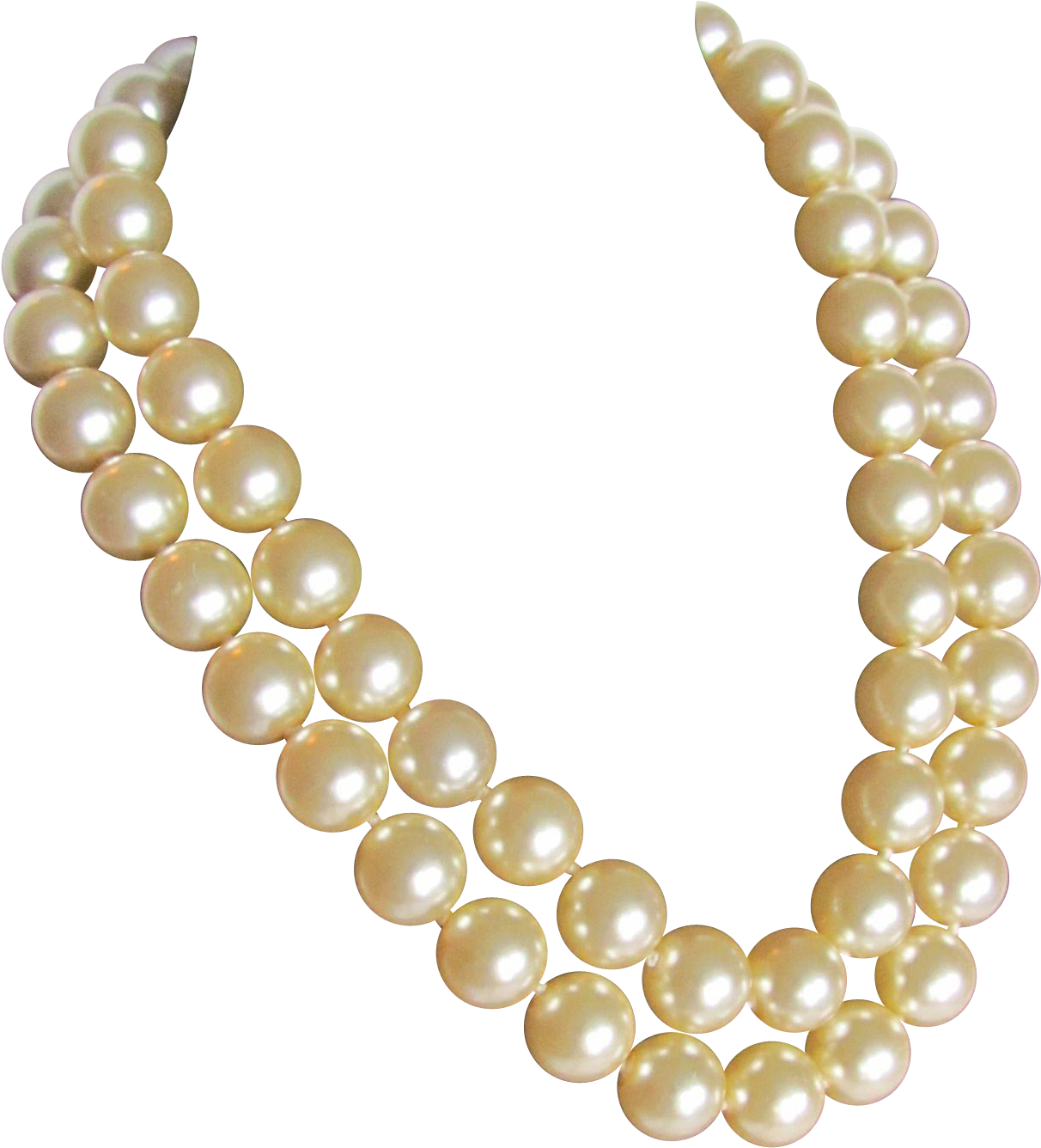 Elegant Pearl Necklace PNG Image