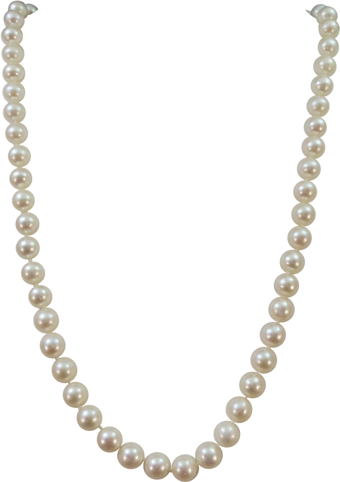 Elegant Pearl Necklace PNG Image