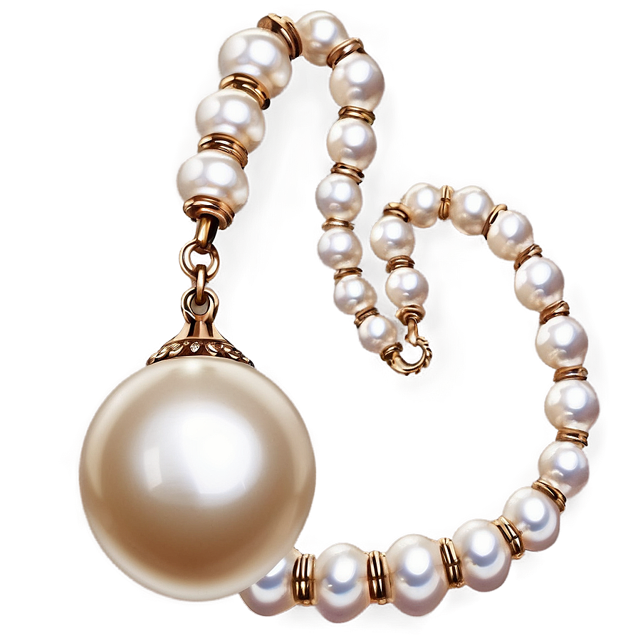 Elegant Pearl Necklace Png 06262024 PNG Image