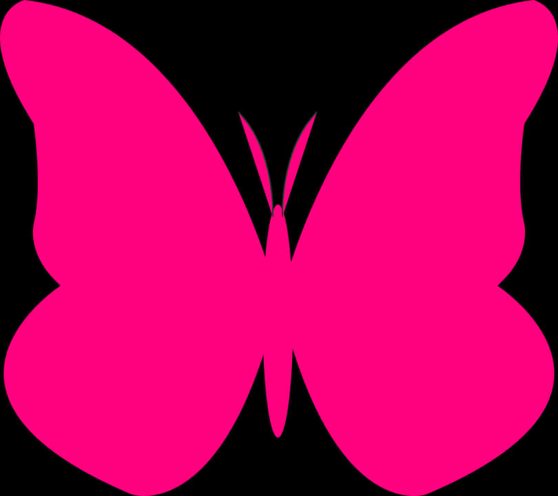 Elegant Pink Butterfly On A Delicate Flower PNG Image