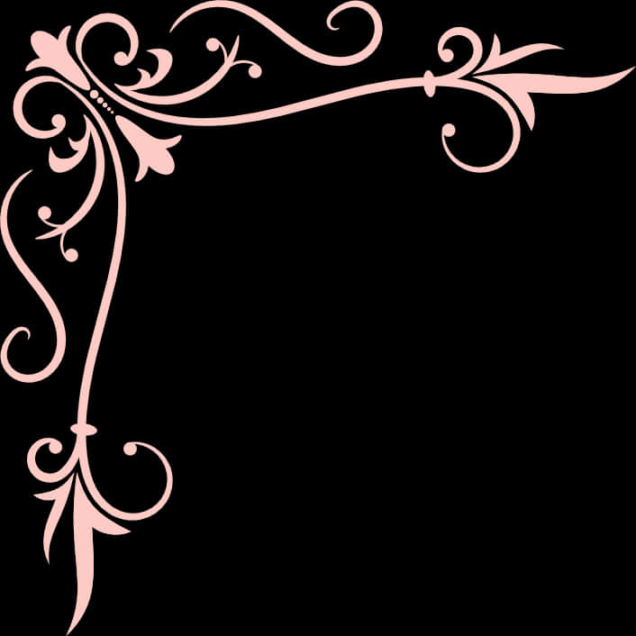 Elegant Pink Corner Design PNG Image