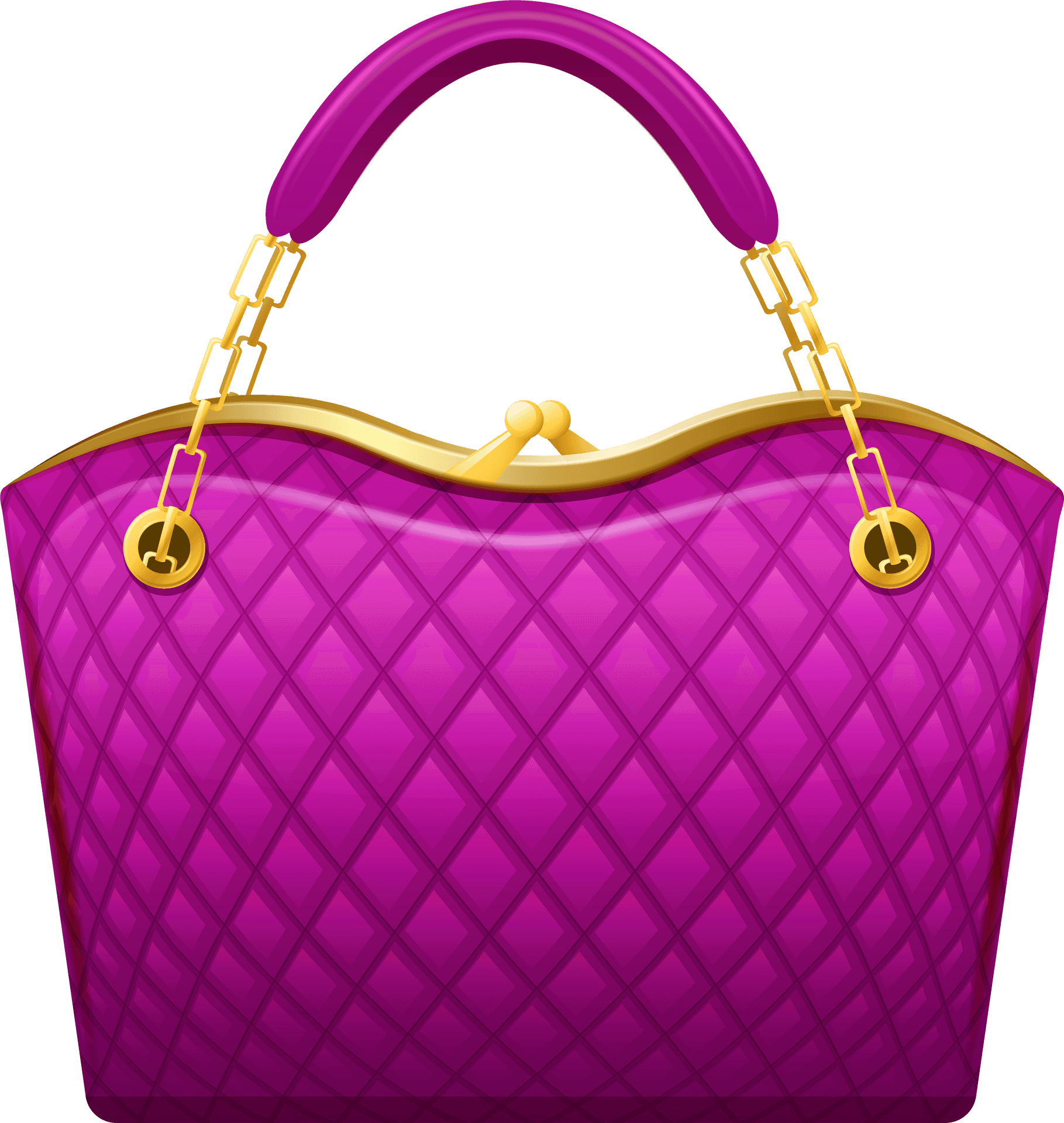 Elegant Pink Designer Purse PNG Image