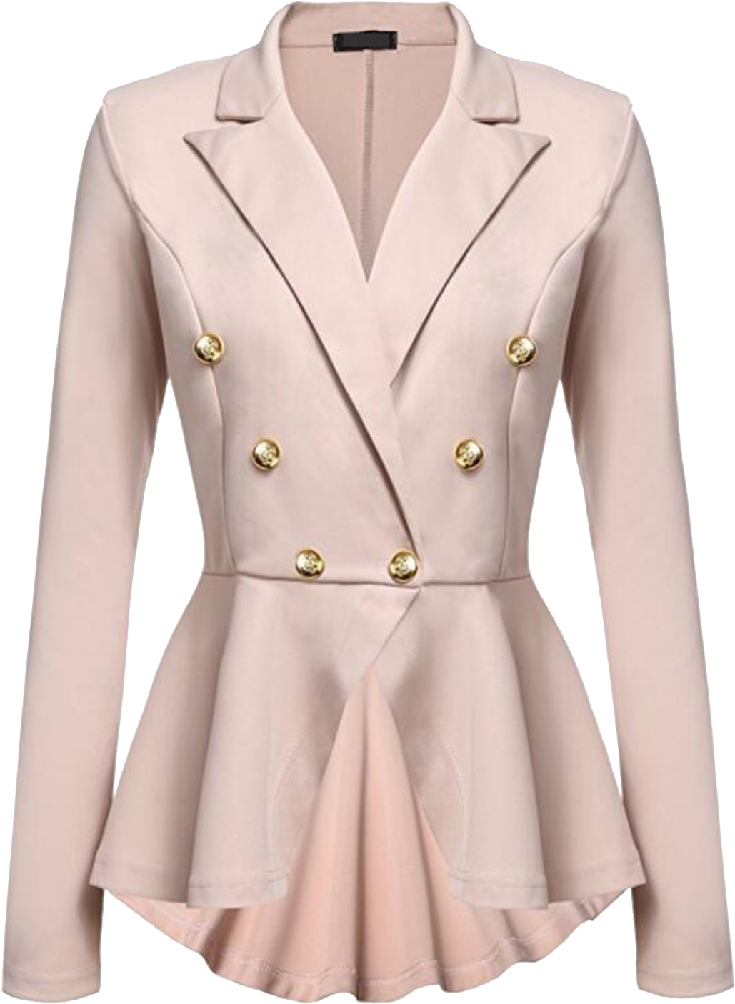 Elegant Pink Double Breasted Blazer PNG Image