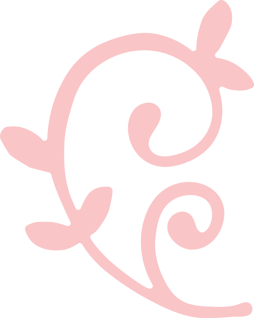 Elegant Pink Flourish Graphic PNG Image