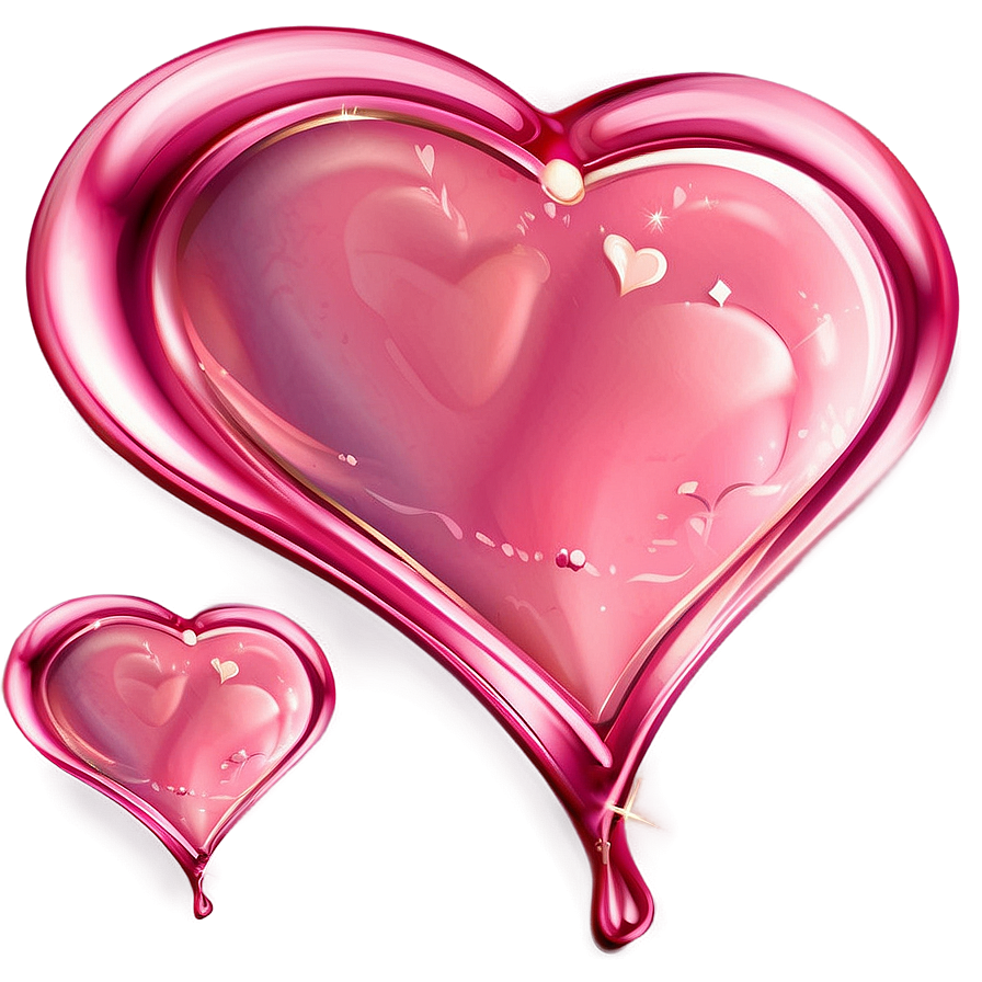 Elegant Pink Hearts Png 73 PNG Image