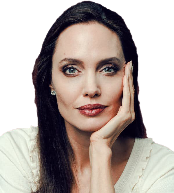 Elegant Portraitof Woman Resting Faceon Hand PNG Image