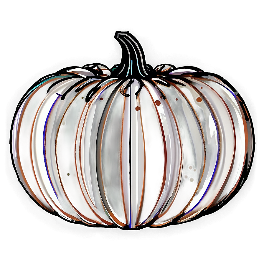 Elegant Pumpkin Outline Design Png 11 PNG Image