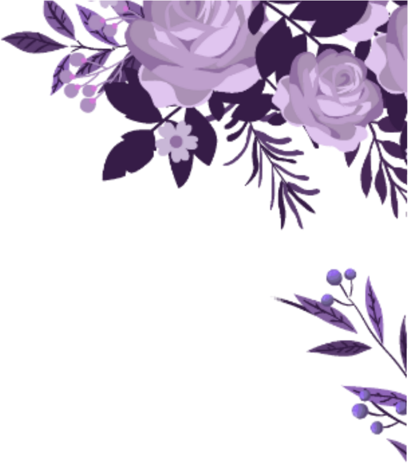 Elegant Purple Floral Design PNG Image