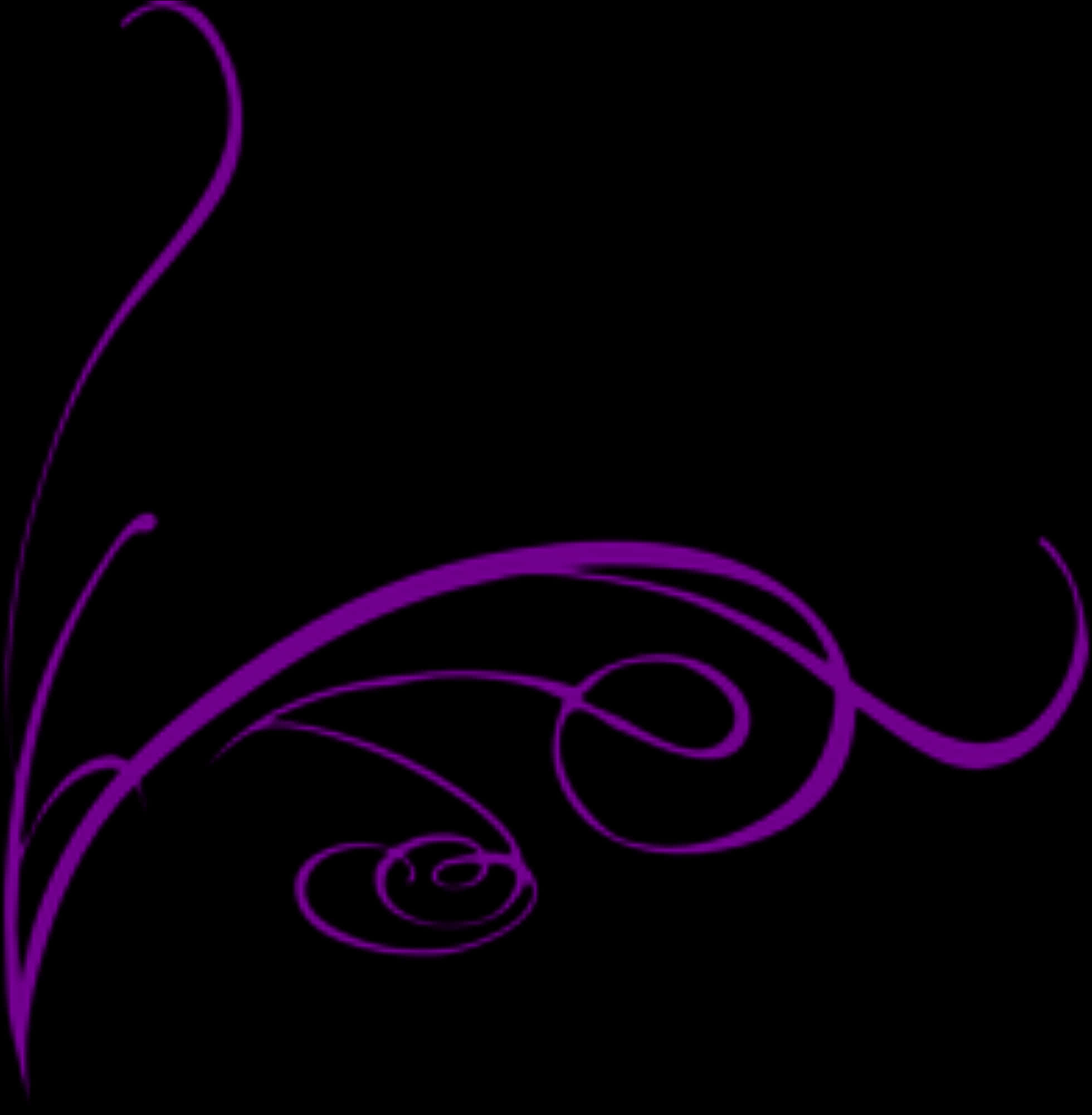 Elegant Purple Flourish Border Design PNG Image