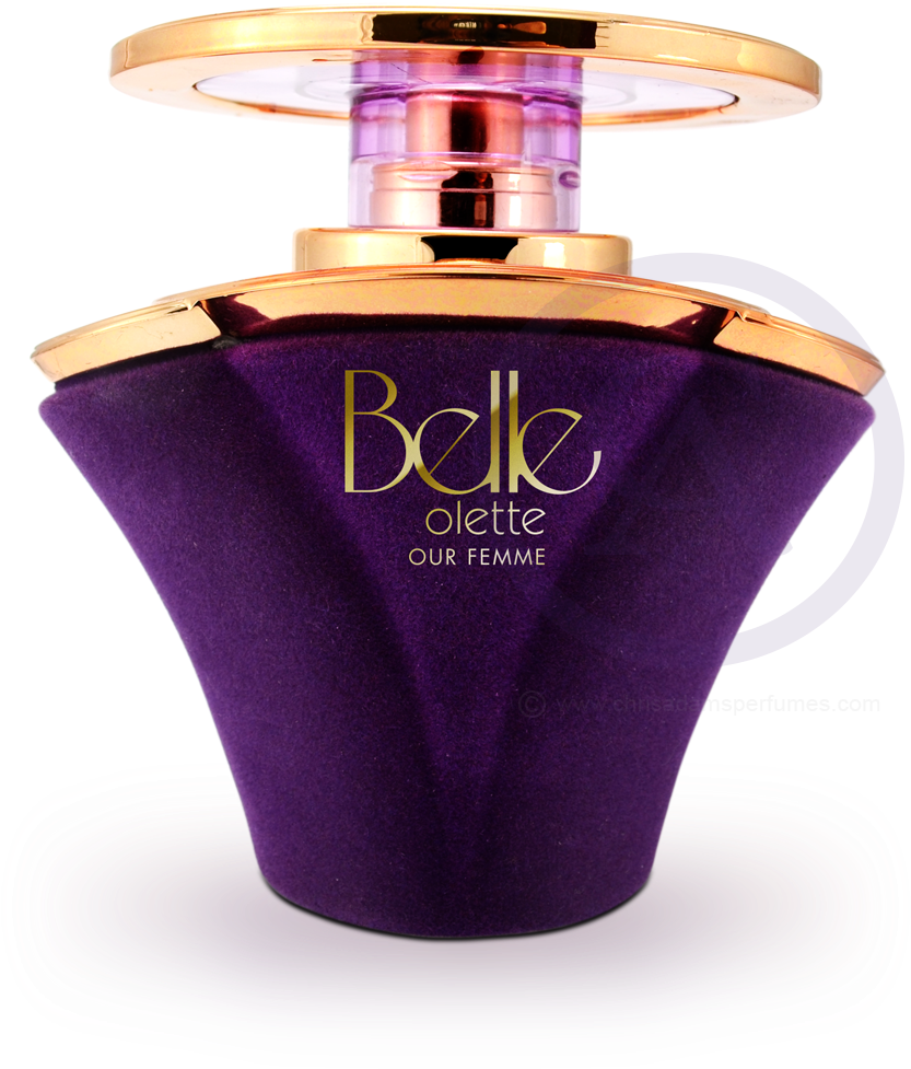 Elegant Purple Perfume Bottle PNG Image