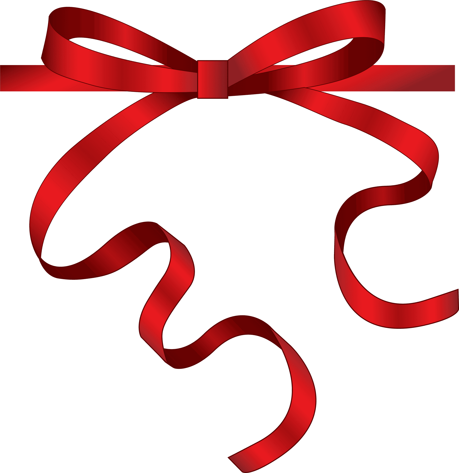 Elegant Red Bow Design PNG Image