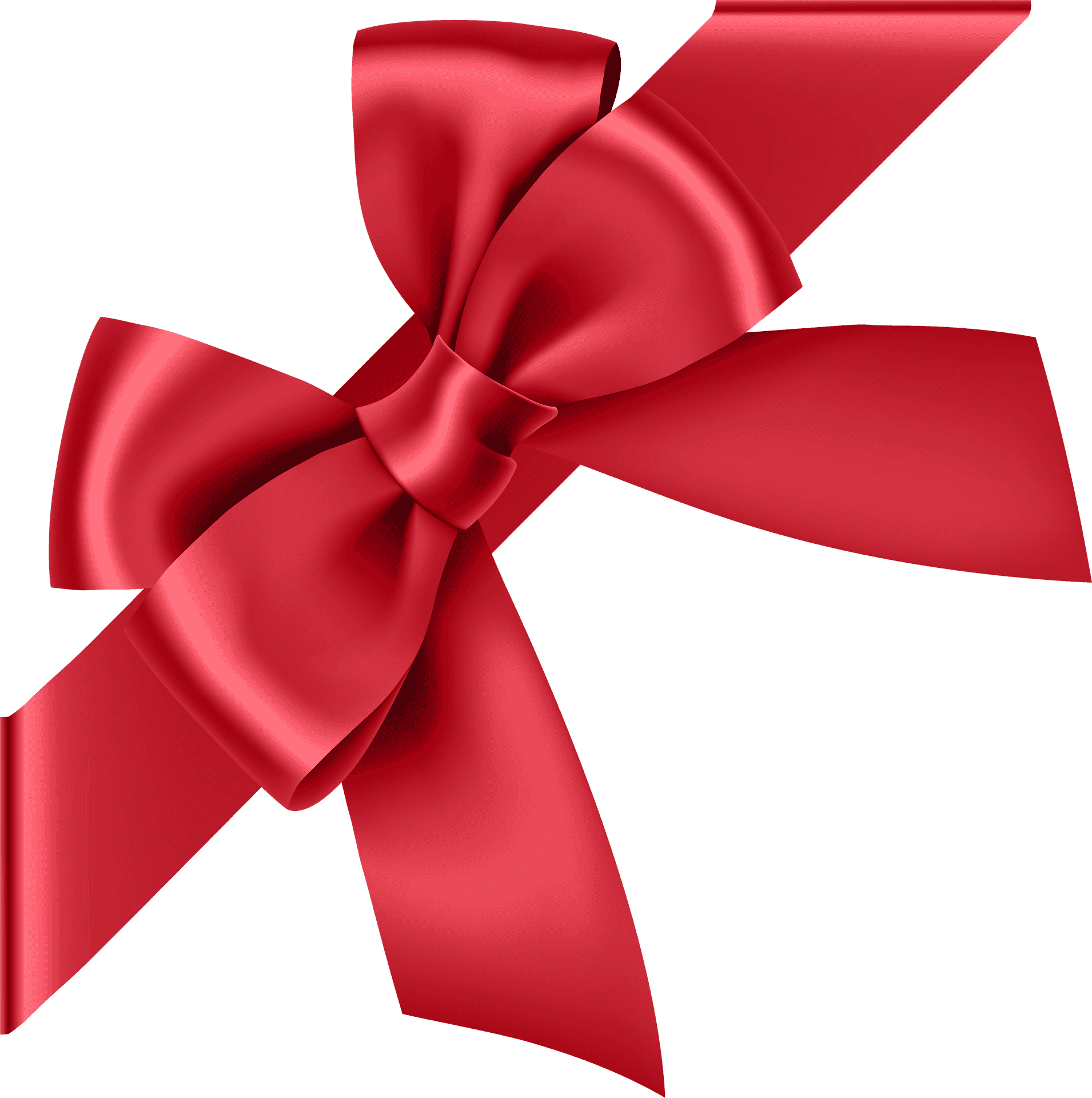 Elegant Red Bow Design PNG Image