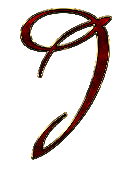 Elegant Red Gold Letter Q PNG Image