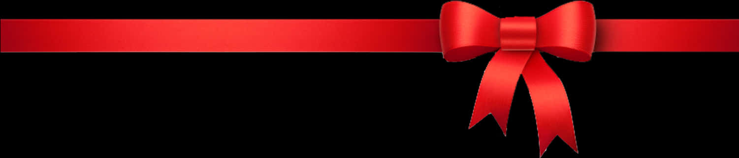 Elegant Red Ribbon Banner PNG Image