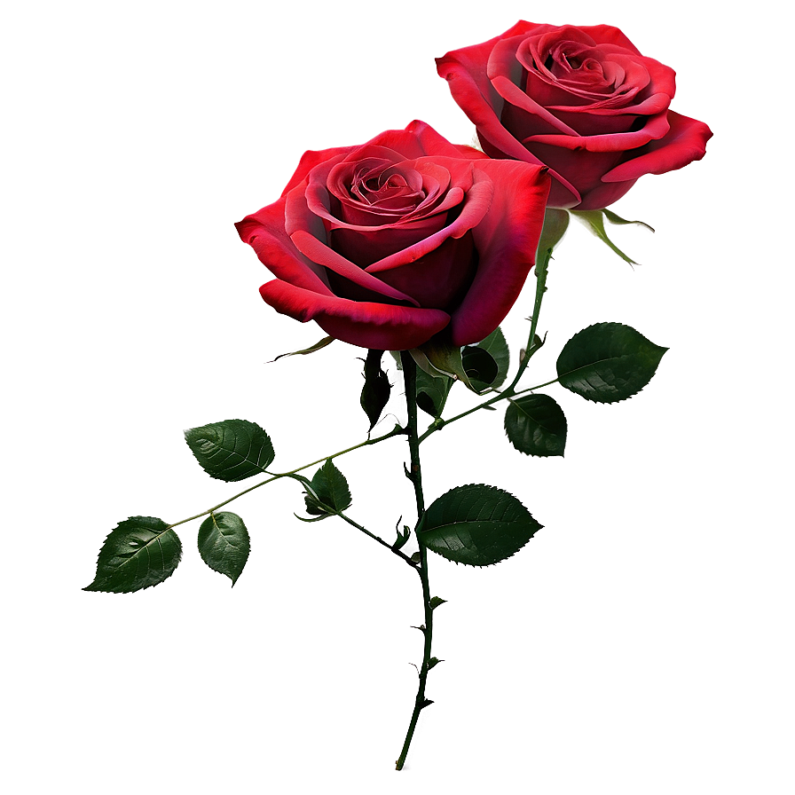 Elegant Red Rose Png Pvr PNG Image