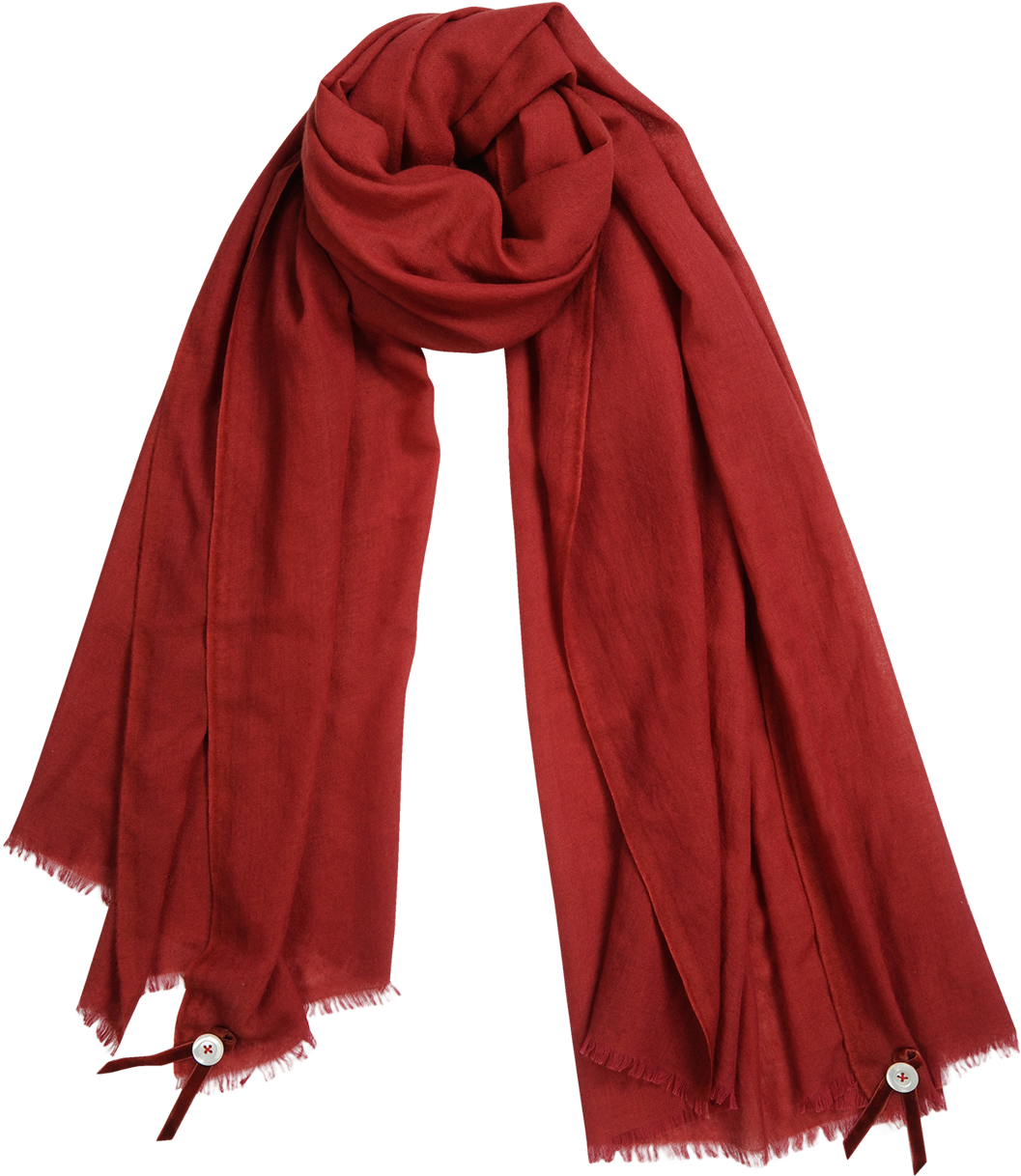 Elegant Red Scarf Isolated PNG Image